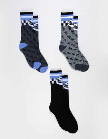 VON DUTCH 3 Pack Mens Crew Socks Primary Image