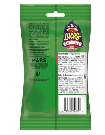LUCAS Spicy Watermelon Gummy Candy Alternative Image