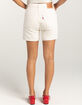 LEVI'S 501 Mid Thigh Womens Denim Shorts - Ethereal Ecru image number 4