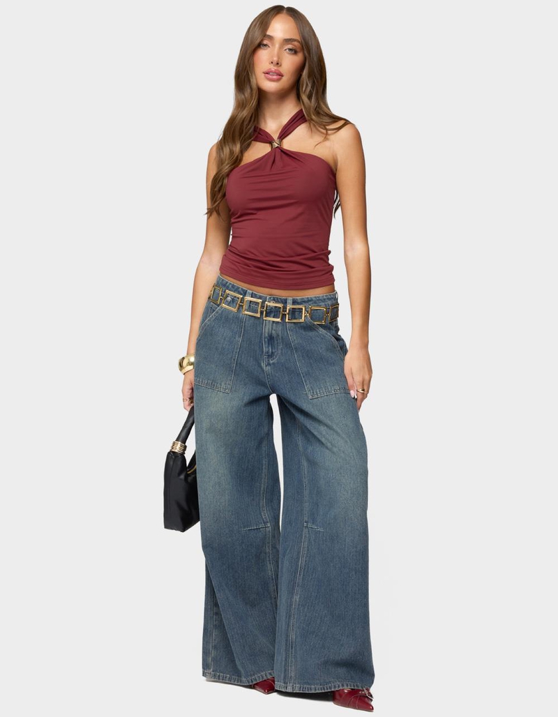EDIKTED Cielle Wide Strap Gathered Top image number 4