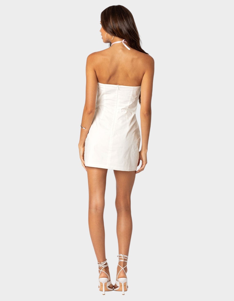 EDIKTED Poplin Bustier Mini Dress image number 3