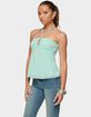 EDIKTED Sequin Chiffon Keyhole Halter Top image number 2