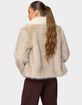 EDIKTED Contrast Collar Faux Fur Jacket image number 3