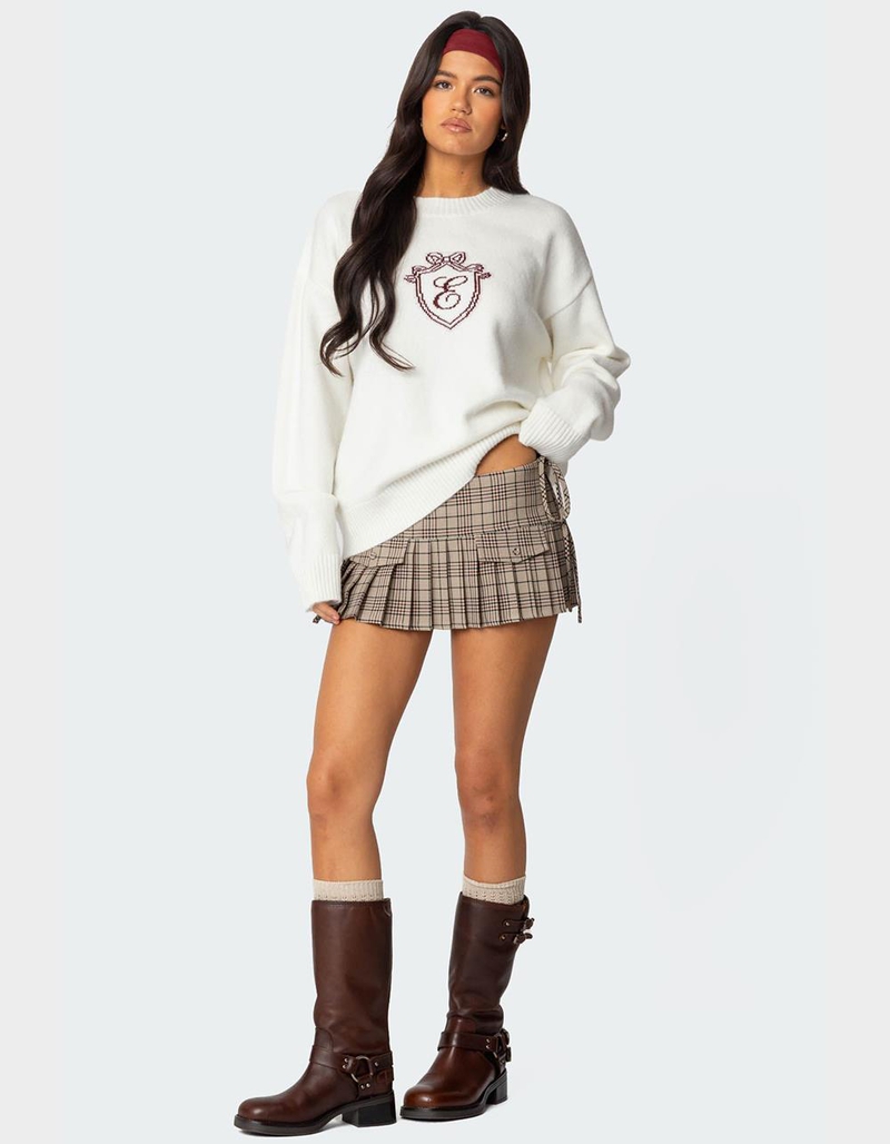 EDIKTED Peighton Plaid Pleated Mini Skort image number 2