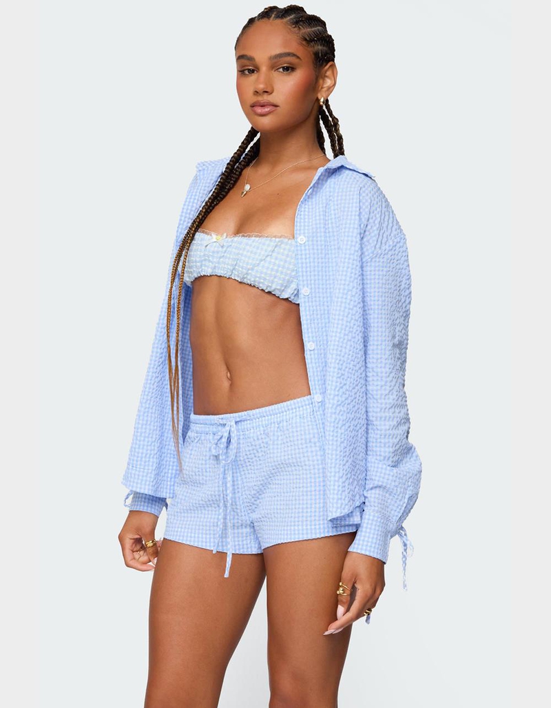 EDIKTED Lira Oversized Gingham Button Up Shirt image number 2