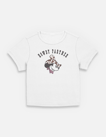 DISNEY Howdy Mickey Womens Baby Tee Primary Image