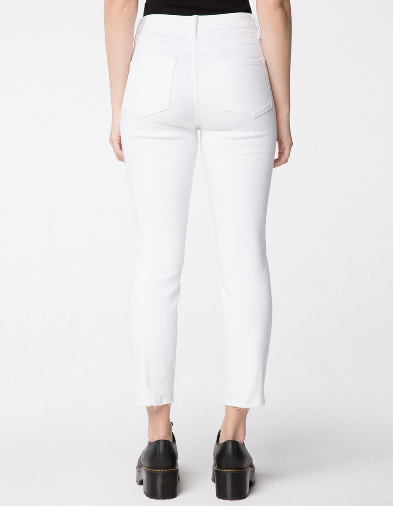RSQ High Rise White Womens Straight Leg Jeans image number 2