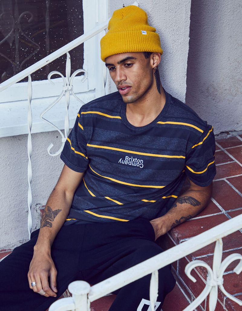 BRIXTON Revert Stripe Mens T-Shirt image number 0
