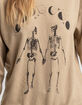 FULL TILT Mystic Skeleton Womens Crew Neck Sweatshirt image number 4