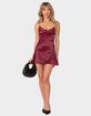 EDIKTED Whitney Lace Trim Satin Mini Dress image number 4