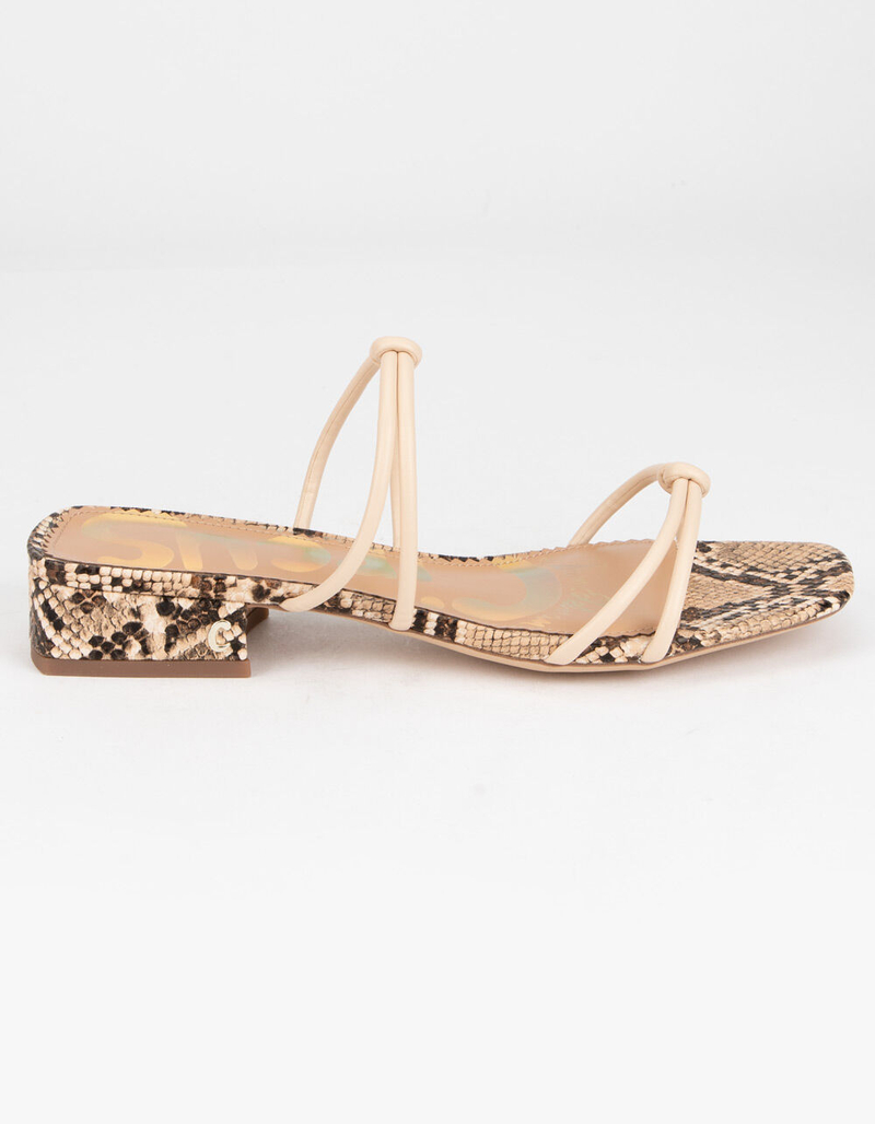 CIRCUS BY SAM EDELMAN Jay Womens Tan & Snake Print Sandals image number 1