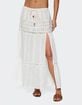 EDIKTED Embroidered Cotton Lace Slitted Maxi Skirt image number 1