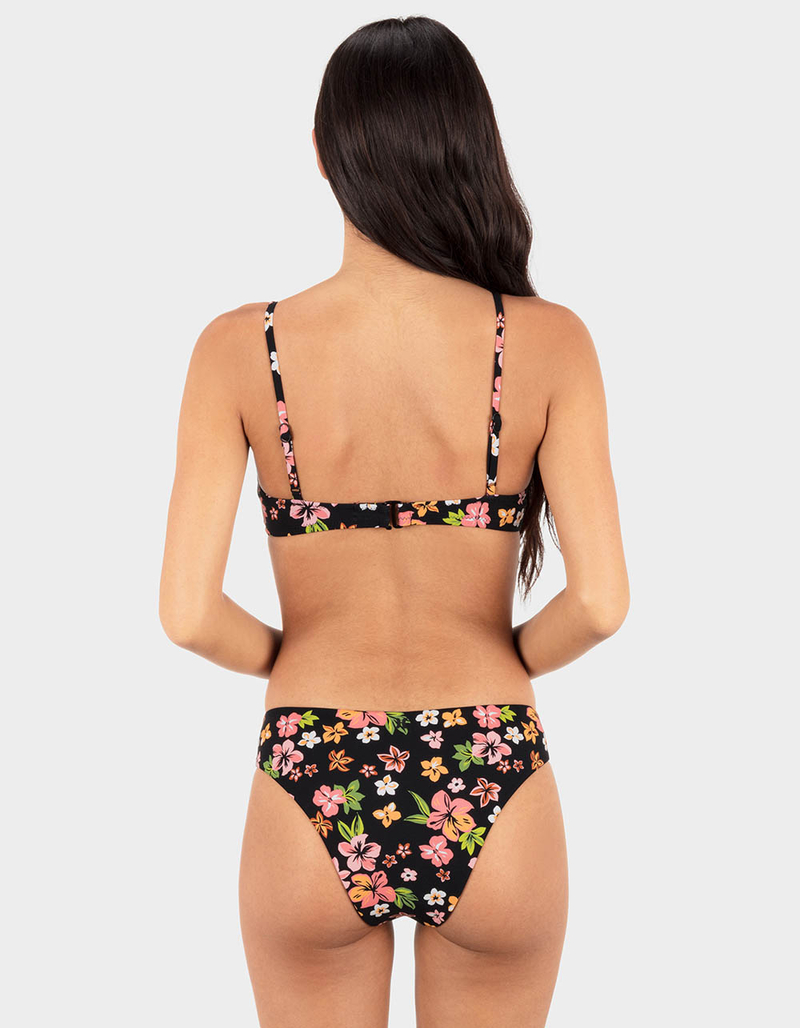 HURLEY Max Hibiscus Dream Mid Rise Womens Cheeky Bikini Bottoms image number 1