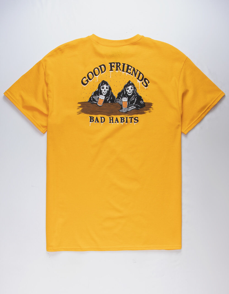 FRESH VIBES Good Friends Gold Mens T-Shirt image number 0