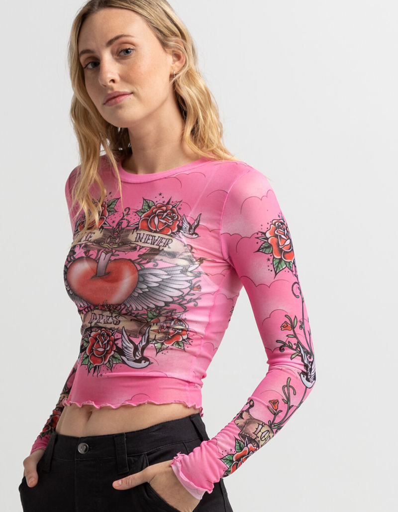 FULL TILT Tattoo Womens Mesh Tee image number 1
