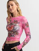 FULL TILT Tattoo Womens Mesh Tee image number 2