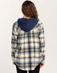 LOVE TREE Plaid Hooded Womens Flannel image number 4