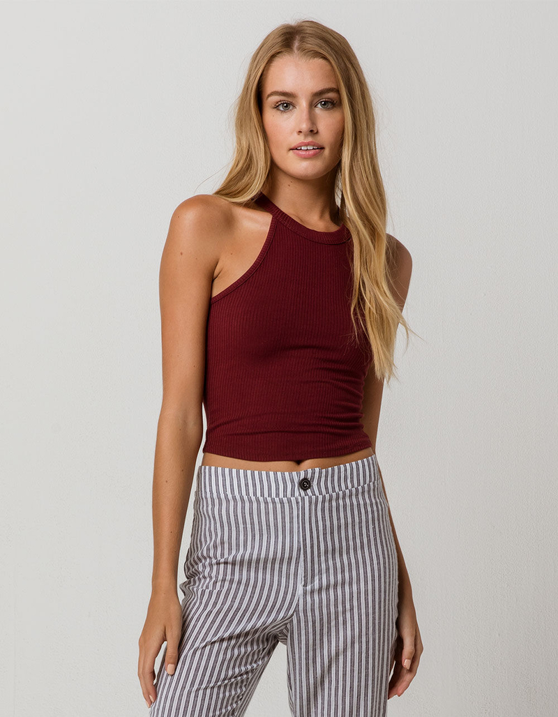 WOWENY Crop Top Con Pizzo Integrato, Canottiera Senza Pancia