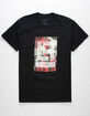 LA FAMILIA Flower Bed Black Mens T-Shirt image number 1