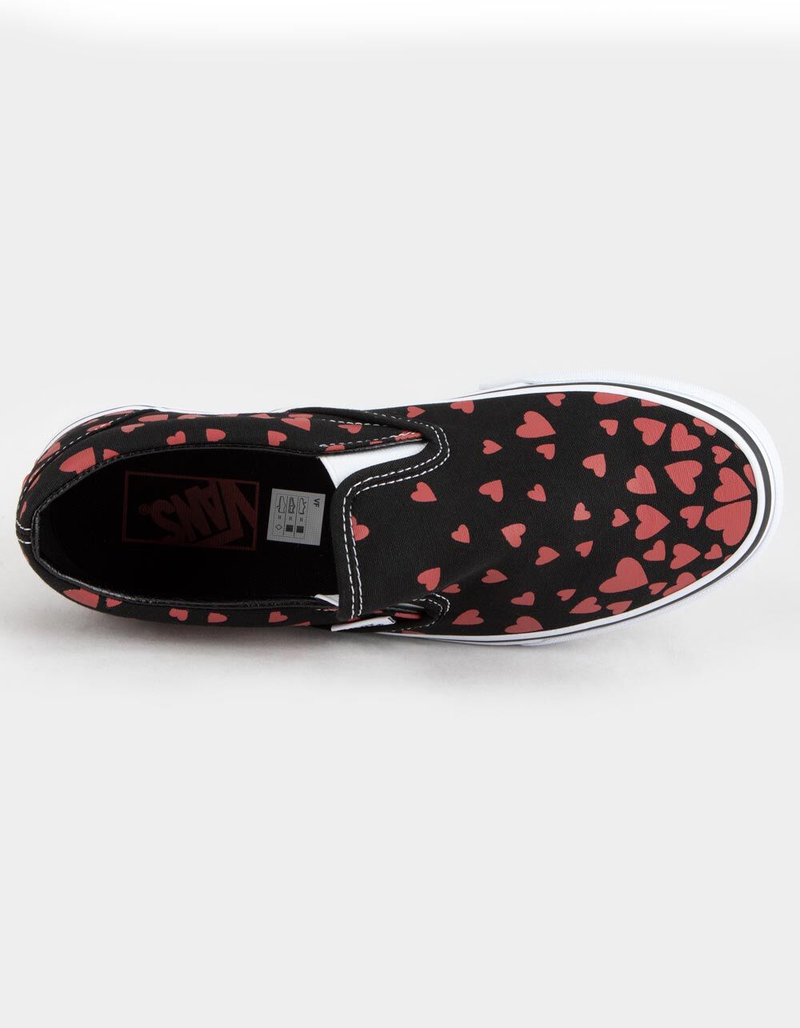 VANS Valentines Hearts Classic Slip-On Womens Shoes image number 2