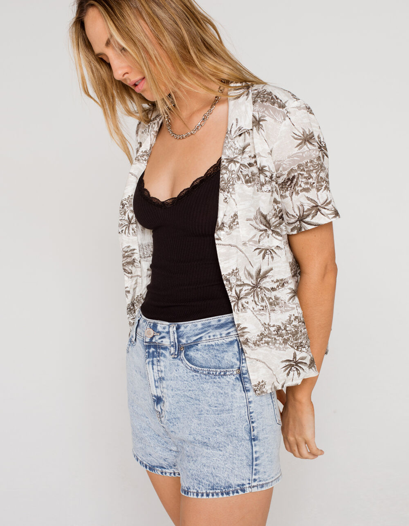 RSQ Acid Wash Womens Denim Shorts image number 0