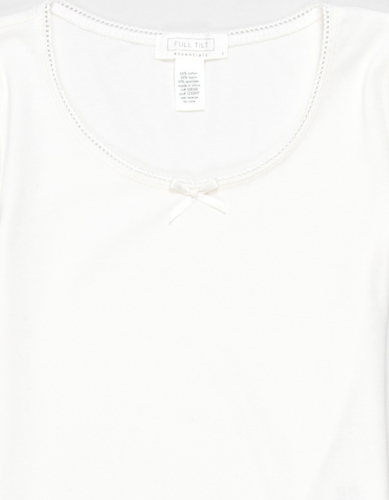 FULL TILT Essentials Girls Bow Trim Tee image number 2