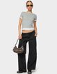 EDIKTED Petite Ayla Low Rise Carpenter Jeans image number 5