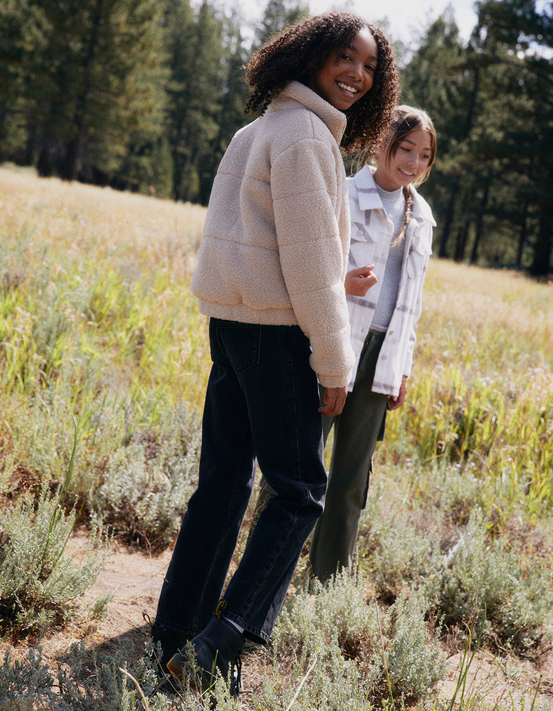 RSQ Girls Sherpa Puffer Jacket image number 5