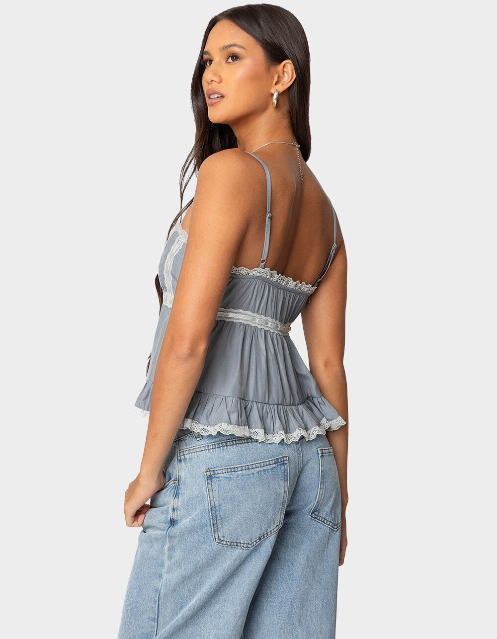 トップス Richmond denim tanktop AE Square Neck Pieced Denim Tank Top