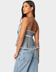 EDIKTED Lace Trim Babydoll Tank Top image number 5