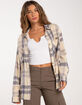 RSQ Womens Raw Edge Flannel image number 5