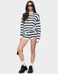 EDIKTED Amaris Striped Knit Shorts image number 5