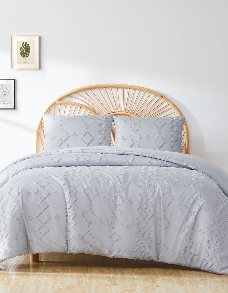 Clipped Cut 3pc Duvet Bedding Set image number 0