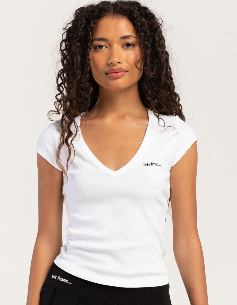 IETS FRANS V-Neck Womens Baby Tee image number 0