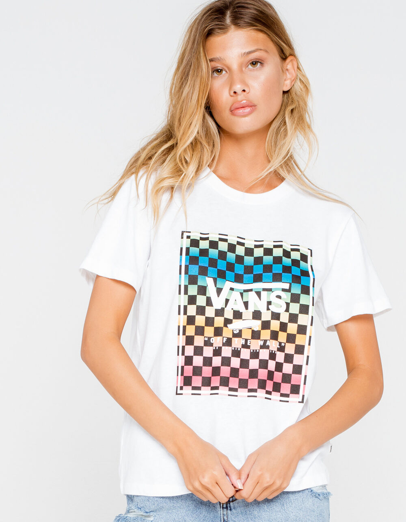VANS Vintage Check Box Womens Tee image number 0