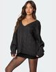 EDIKTED Inga Oversized Cable Knit Sweater image number 1