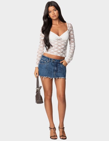 EDIKTED Mykonos Sheer Lace Top Alternative Image