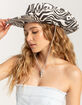 Zebra Print Womens Rhinestone Cowboy Hat image number 2