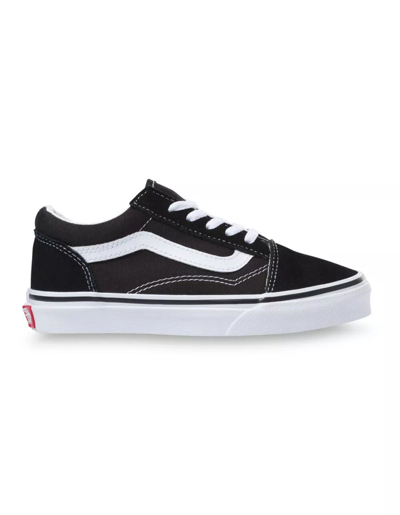 VANS Old Skool Black & True White Kids Shoes image number 1