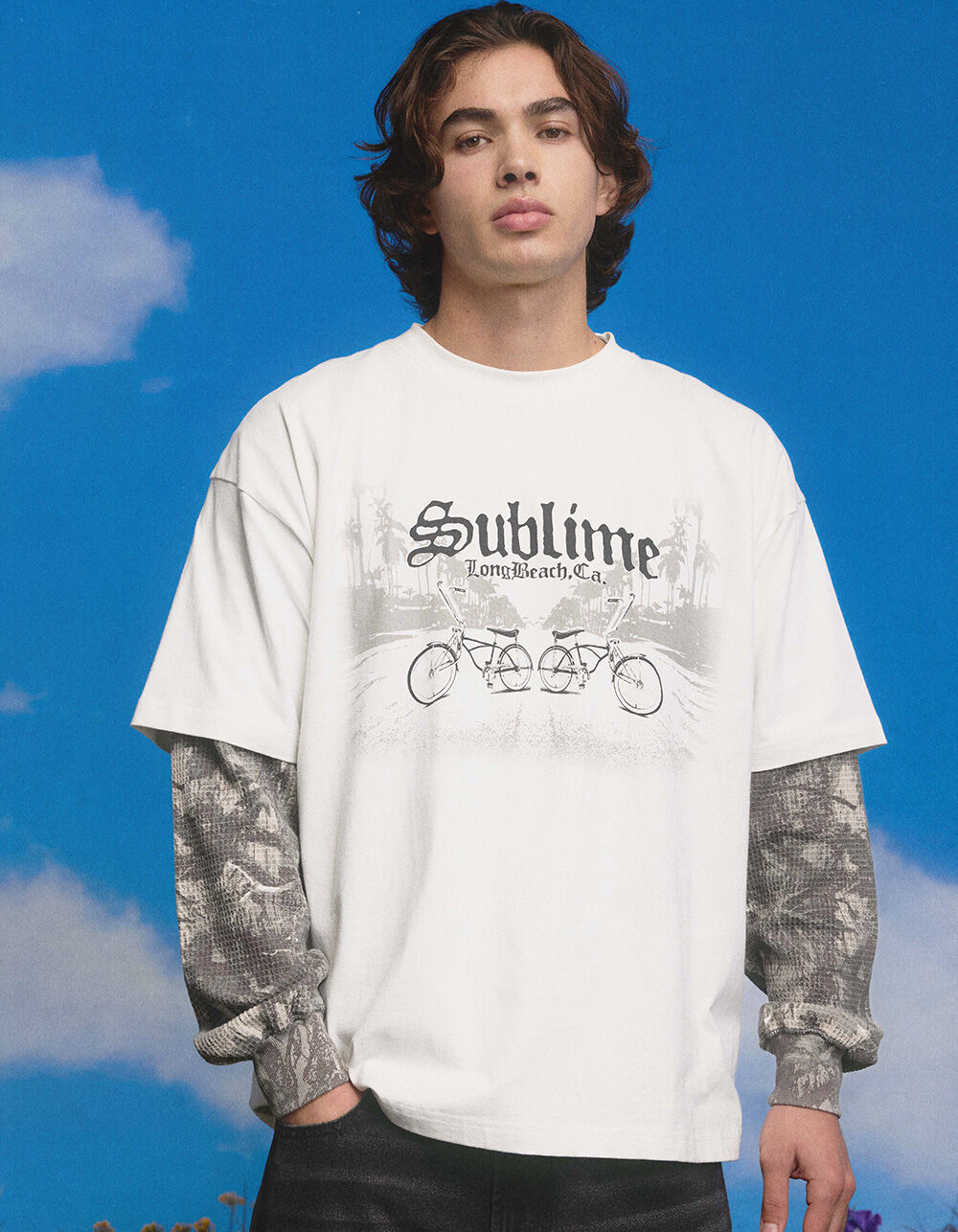 SUBLIME Long Beach Mens Boxy Tee - WHITE | Tillys