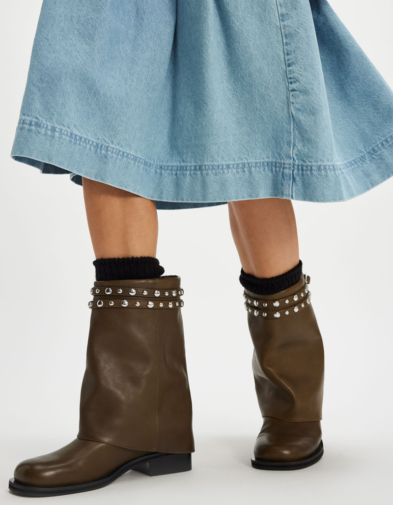 FREE PEOPLE Scorpio Studded Foldover Womens Boots image number 5