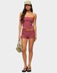 EDIKTED Monikah Striped Foldover Micro Shorts image number 5