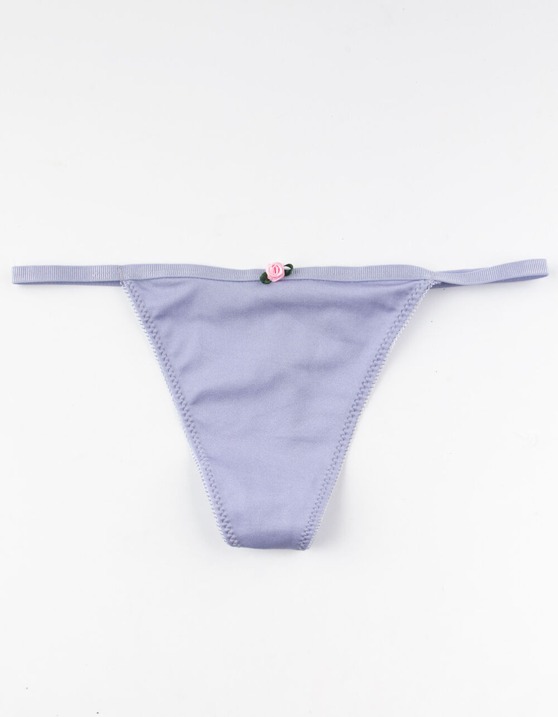 FULL TILT Satin Lilac Thong image number 0