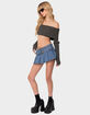 EDIKTED Denim Pleated Womens Skort image number 3
