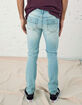 RSQ Mens Skinny Moto Light Wash Jeans image number 4