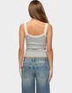 EDIKTED Aileen Contrast Lacey Henley Tank Top image number 3