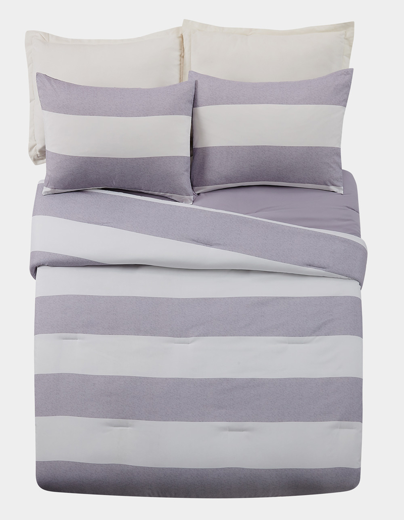 Grey Stripe Twin/ Twin XL Comforter Set image number 1