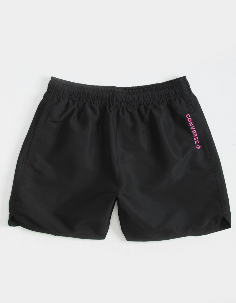 CONVERSE Embroidered Mens Black Volley Shorts image number 0