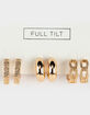 FULL TILT 3 Pack Rhinestone Chain Hoop Earring Set image number 1