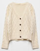 WHITE FAWN Cable Knit Girls Cardigan image number 1